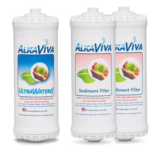 AlkaViva Classic Athena Filters: 1 UltraWater & 2 Sediment Filters 