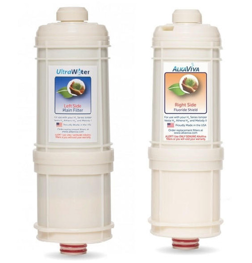 AlkaViva H2 Series Filter Set: 1 UltraWater & 1 Fluoride