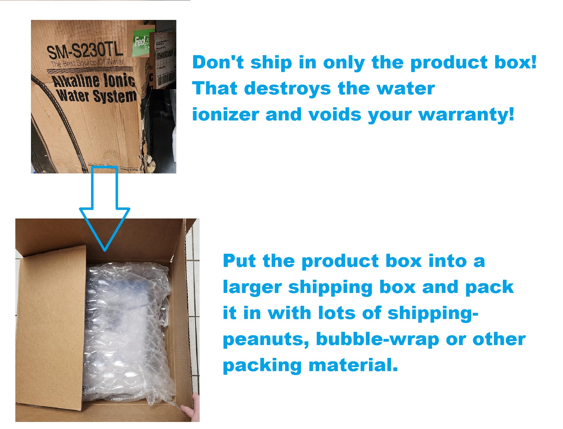 don't ship in product box